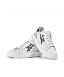 U-Power Scarpe Urban Blair Basse 43 Bianco Blu Beige Tomaia in Pelle