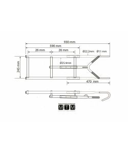 Scaletta Pulpito 3Gr Inox<