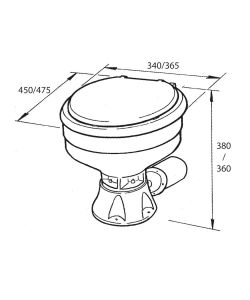 Toilet Spx Aquat Std Compact 12V