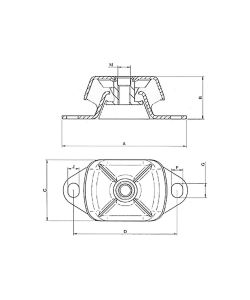 Supp Antivibrante Mtm Ql 525Kg Sh55