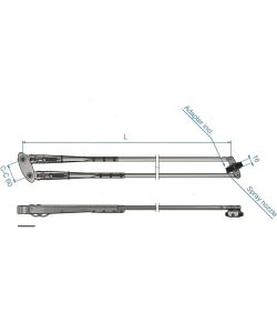 Braccio Pant Roca 102/120Mm Inox Brunito