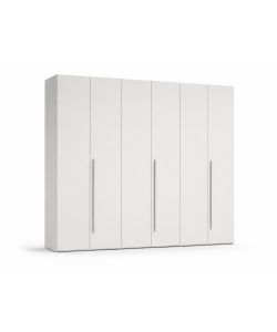 Mcs Mobili Armadio Easy 6 Ante Bianco Frassinato - 244x53x244 cm