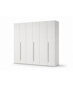 Mcs Mobili Armadio Easy 6 Ante Bianco Frassinato - 244x53x244 cm