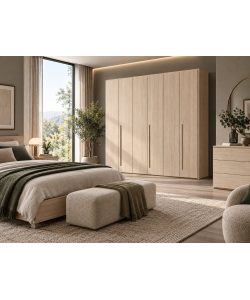 Mcs Mobili Armadio Easy 6 Ante in Olmo - Spazioso e Armonioso 244x53x244 cm
