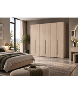 Mcs Mobili Armadio Easy 6 Ante in Olmo - Spazioso e Armonioso 244x53x244 cm