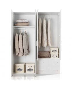 Mcs Mobili Armadio Eco Easy Olmo con 4 Ante e 2 Cassetti - 163x211 cm