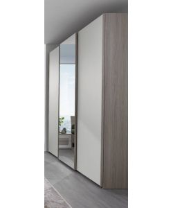 MCS Armadio 3 ante scorrevoli con specchio Grigio e Cenere