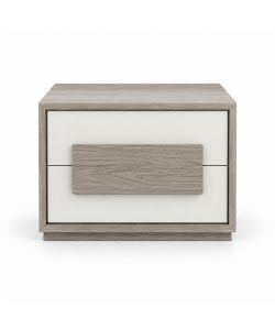 MCS Comodino Pianosa 2 cassetti Grigio Reina e Cenere 51,4x36x40,7 cm