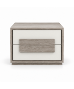 MCS Comodino Pianosa 2 cassetti Grigio Reina e Cenere 51,4x36x40,7 cm