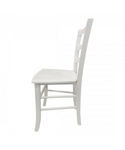 Sedia Paesana in Legno Bianco - Dimensioni 40x35 h87 cm