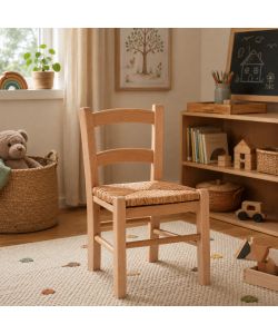 Domo Mea Sedia Young Legno color Noce 30x28x50 cm - Ideale per Bambini