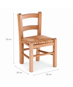 Domo Mea Sedia Young Legno color Noce 30x28x50 cm - Ideale per Bambini
