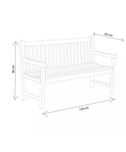 Cosma Panca da Giardino Lidia 150 in Legno Teak Colore Marrone 150x65x90