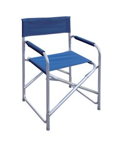 Poltrona Regista Alluminio Blu