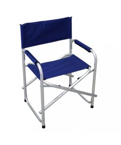 Poltrona Regista Alluminio Blu