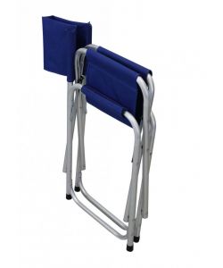Poltrona Regista Alluminio Blu