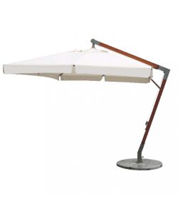 Cosma Ombrellone Quadrato 3x3 Beige con Palo Laterale Rotante 360°