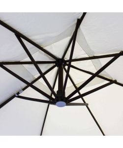 Cosma Ombrellone Quadrato 3x3 Beige con Palo Laterale Rotante 360°