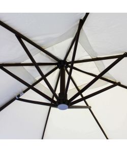Cosma Ombrellone Venere 3x4 Beige Palo Laterale in Legno Rotante 360°
