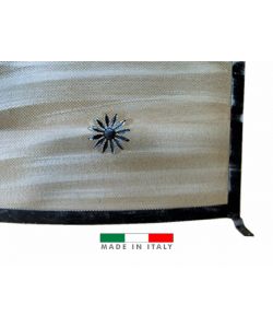 Pegoraro Parascintille in Ferro Battuto - Grigio Spazzolato 60x46 cm