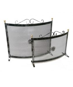 Pegoraro Parascintille in Ferro Battuto - Grigio Spazzolato 60x46 cm