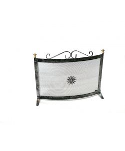 Pegoraro Parascintille in Ferro Battuto - Grigio Spazzolato 60x46 cm