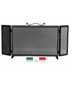 Pegoraro Parascintille Camino in Ferro Battuto Antracite - 100 cm