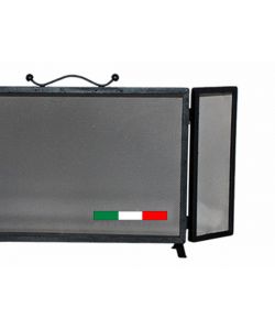 Pegoraro Parascintille Camino in Ferro Battuto Antracite - 100 cm