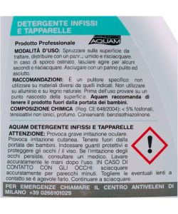 AQUAM Kit detergente spray infissi e tapparelle 1000 ml con panno SOFT