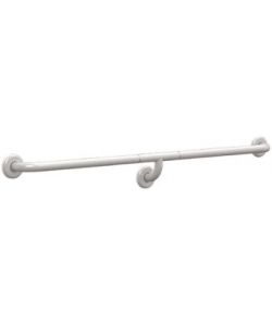 K Design Corrimano Lineare Bianco 140 cm in Acciaio con Supporto Centrale