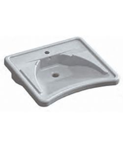 K Design Lavabo Ergonomico Poggia-Gomiti Bianco Ceramica 670x240 mm