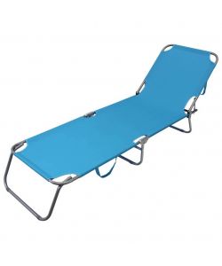 Lettino Mare Azzurro 188x55cm - Regolabile per Massimo Relax