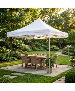 Milani Home Gazebo Pieghevole Professionale 3x4,5 Bianco per Giardino