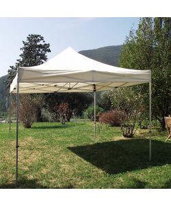 Milani Home Gazebo Pieghevole Professionale 3x4,5 Bianco per Giardino