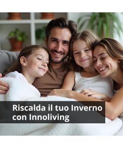 Innoliving Scaldaletto Elettrico Singolo Poliestere Bianco 150x80 cm