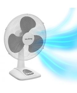 Innoliving Ventilatore da Tavolo 40cm Bianco 45W con 3 Velocità e Oscillazione
