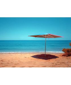 Ombrellone da Spiaggia Antivento Anti-UV - D.220 cm - Colori Assortiti