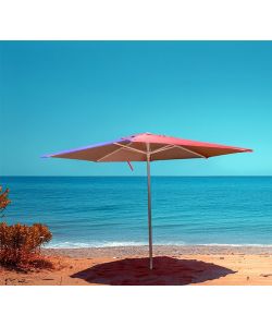 Ombrellone da Spiaggia Antivento Anti-UV - D.220 cm - Colori Assortiti
