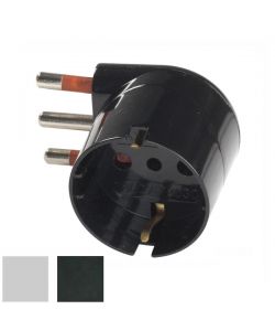 Adattatore Schuko 16A 2P+T Bianco a 90 Rosi