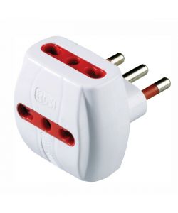 Adattatore Triplo Sicurezza 10A+T    Bianco   Rosi