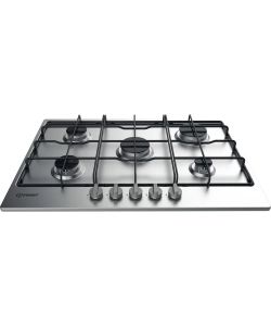 Indesit Piano Cottura Inox 5 Fuochi a Gas - Accensione Elettronica
