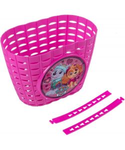 Set Bici Bambina Paw Patrol con Casco Fuxia, Campanello e Cestino