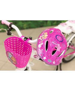 Set Bici Bambina Paw Patrol con Casco Fuxia, Campanello e Cestino