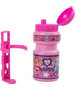 Set Bici Bambina Paw Patrol con Casco Fuxia, Campanello e Cestino