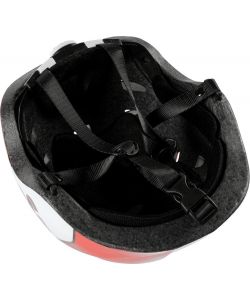 Set Seggiolino Posteriore e Casco Bingo Rosso e Bianco S 52-56 cm