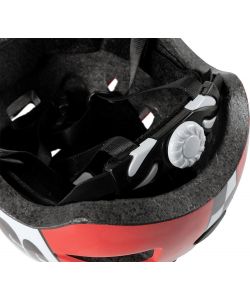 Set Seggiolino Posteriore e Casco Bingo Rosso e Bianco S 52-56 cm