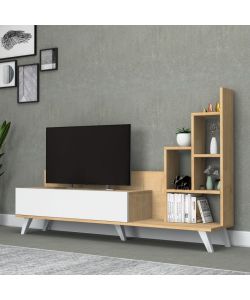 Mobile porta Tv con libreria Bingo rovere 160 cm.