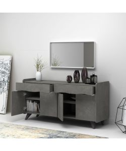 Madia Sila cemento 140x45x72H cm.