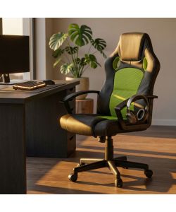 Cosma Poltrona Gaming Uncharted Verde Lime con Braccioli 61x65x104 h
