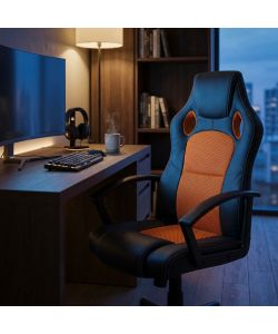 Cosma Poltrona Gaming Uncharted Rossa e Nera in Poliuretano 61x65 cm